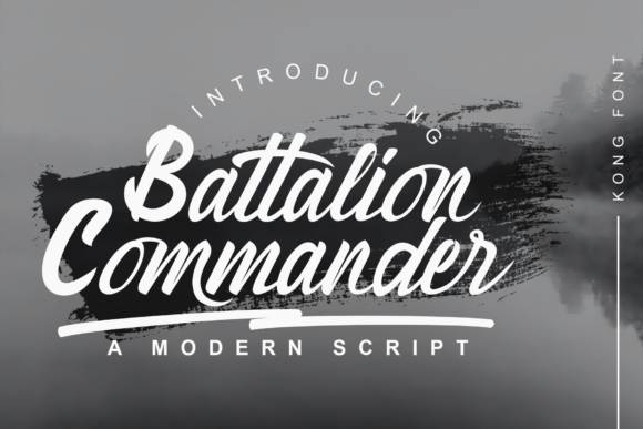 Battalion Commander Font: Modern Handwritten Style