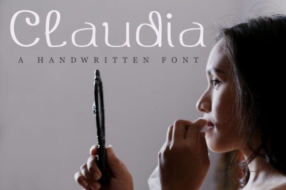 Claudia: A Playful Handwritten Script Font for Creative Projects