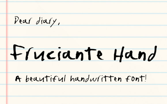 Discover the Flowing Elegance of Fruciante Hand Script Font