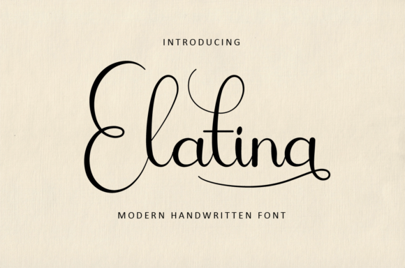 Elatina: A Delicate Handwritten Font for Elegant Designs
