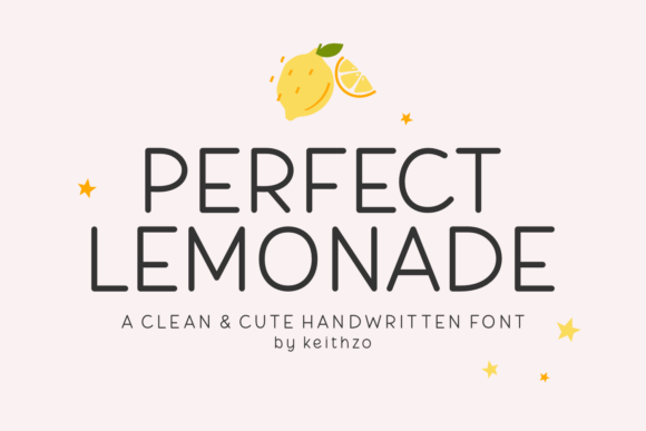 Perfect Lemonade: A Cheerful Handwritten Font for Creative Projects