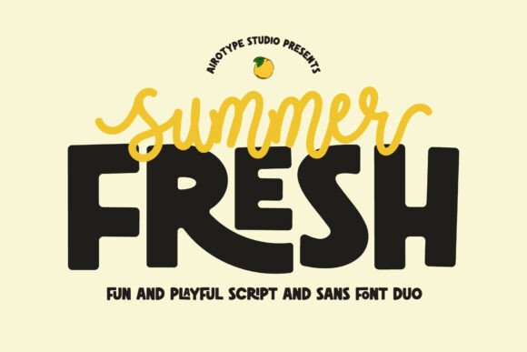 Summer Fresh: A Cheerful Font Duo for Vibrant Designs