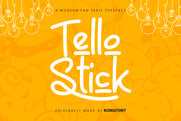 Tello Stick: A Playful Handwritten Script for Creative Designs