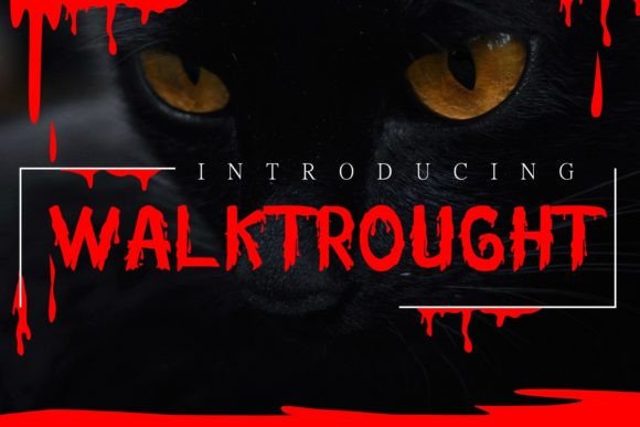 Walktrought: A Modern Spooky Font for Creative Designs